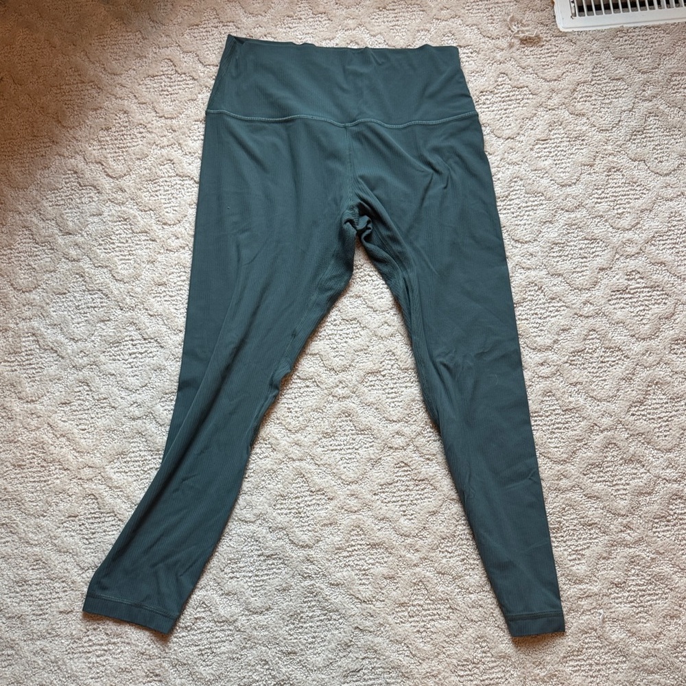 Lululemon Teal Align Ribbed Leggings